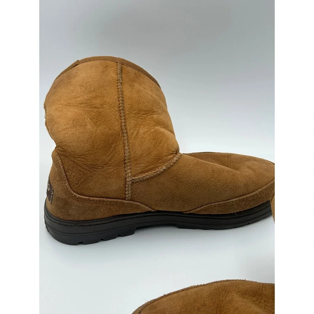UGG Australia Ultra Short Womens 9 Chestnut Tan Sheepskin Boots Made in NZ 5225